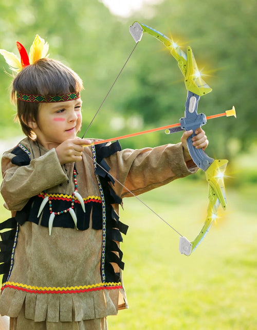 Load image into Gallery viewer, VEVOR Bow and Arrow Set for Kids, 2 Pack LED Light up Archery Set with 20 Suction Cup Arrows, Standing Target, 2 Quivers, 2 Guns, 20 Soft Bullets, 3 Target Cans, Outdoor Toy for Boy &amp; Girl 6+ Year Old
