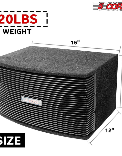 Load image into Gallery viewer, 5Core 8 Inch Car Subwoofer Box Black 800W Peak 8 Ohm Vented Trunk Speaker Sub Woofer
