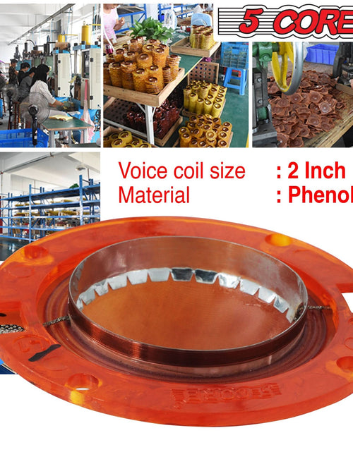 Load image into Gallery viewer, 5 Core Voice Coil Diaphragm • Phenolic 2&quot; Voice Coils • for Compression Horn Driver
