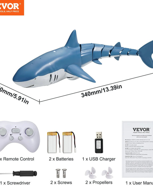 Load image into Gallery viewer, VEVOR Remote Control Shark Toy 2.4 Ghz High Speed RC Boat for Kids Adults Gift

