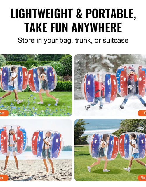 Load image into Gallery viewer, VEVOR Inflatable Bumper Balls 2-Pack 4FT/1.2M PVC Sumo Zorb Balls for Kid &amp; Teen
