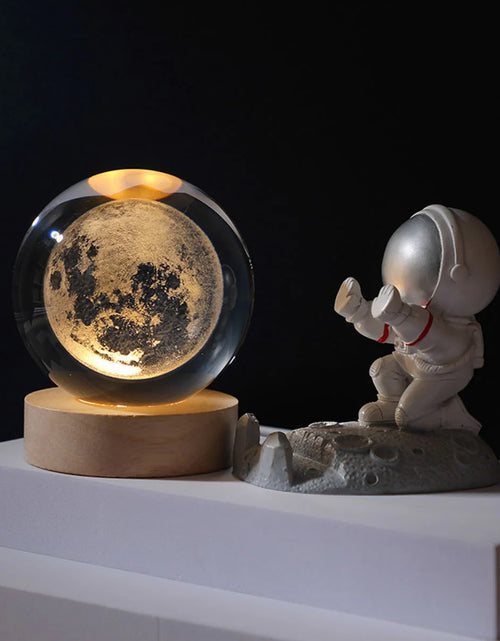 Load image into Gallery viewer, 3D Solar System Nightlight, Crystal Glass Ball Light Holiday Gifts
