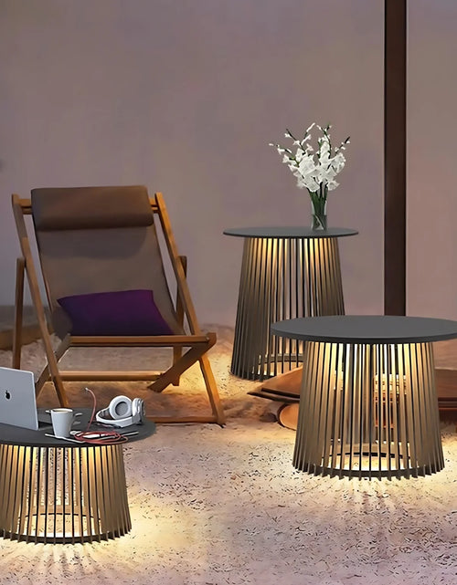 Load image into Gallery viewer, Outdoor Table with Solar Lights
