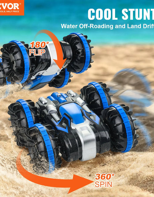 Load image into Gallery viewer, VEVOR Amphibious Remote Control Car Boat 2.4 Ghz 4WD RC Boat Kids Adults Blue
