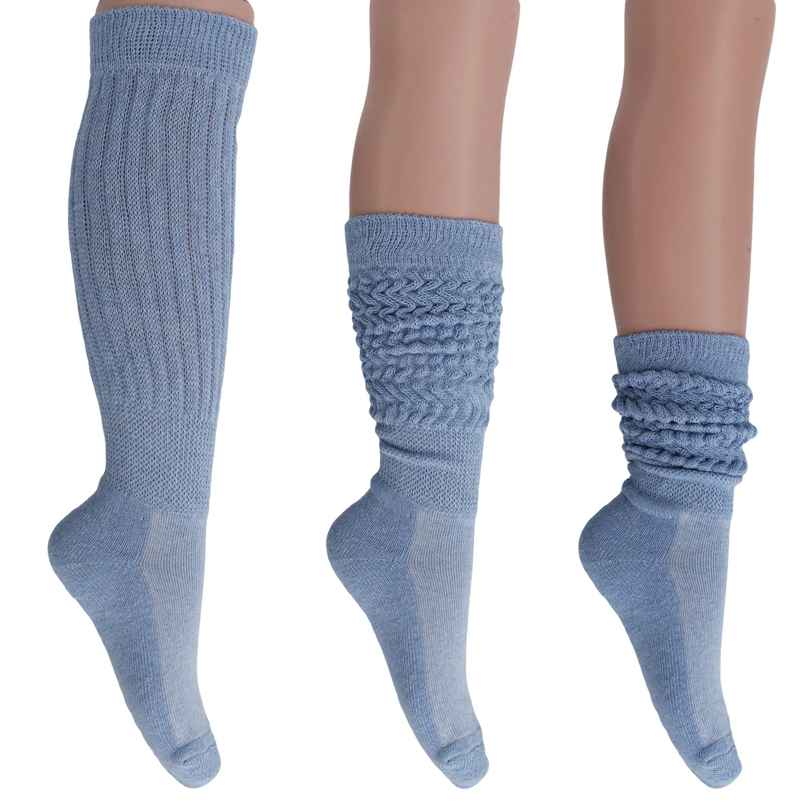 Women'S Extra Long Slouch Socks – Thick Cotton Retro Scrunch Socks for Boots & Lounging, 1 Pair
