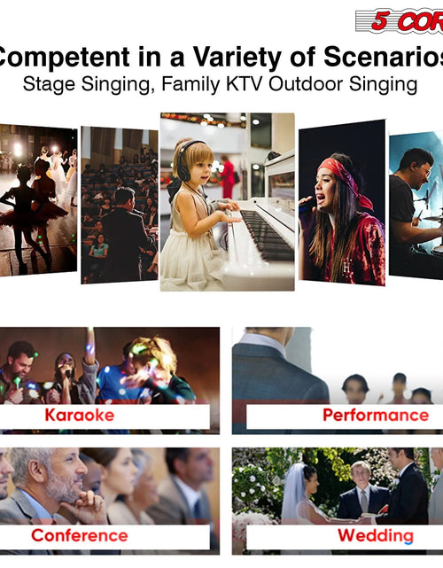 Load image into Gallery viewer, 5Core XLR Microphone Dynamic Mic Karaoke Singing Studio Mics Handheld Microfono
