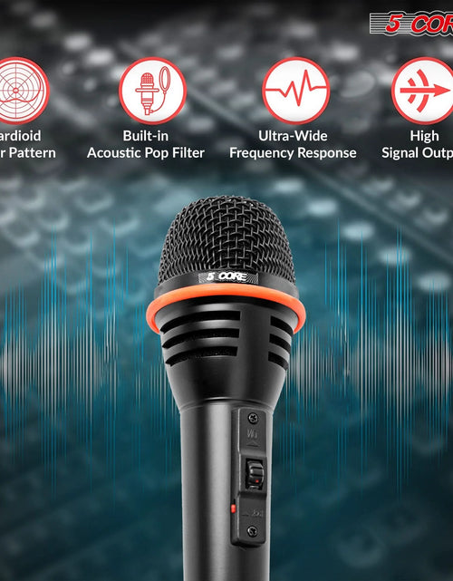 Load image into Gallery viewer, 5Core XLR Microphone Dynamic Mic Karaoke Singing Studio Mics Handheld Microfono
