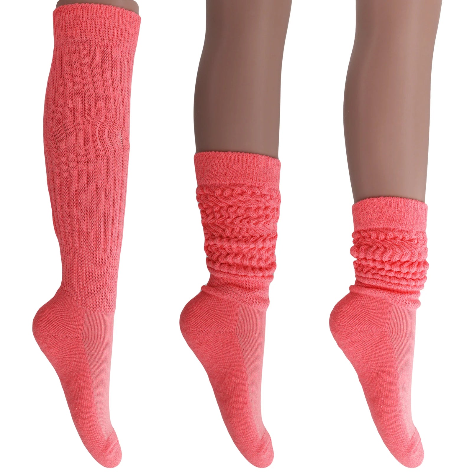 Women'S Extra Long Slouch Socks – Thick Cotton Retro Scrunch Socks for Boots & Lounging, 1 Pair