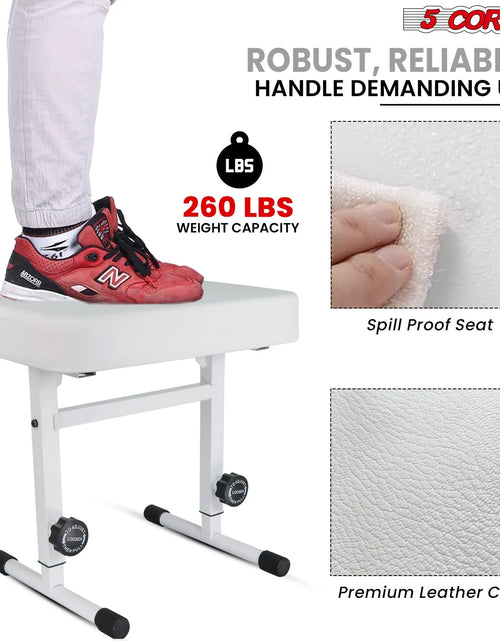 Load image into Gallery viewer, 5CORE Keyboard Bench Piano Stool Thick Padded Seat Height Adjustable Keyboard Chair
