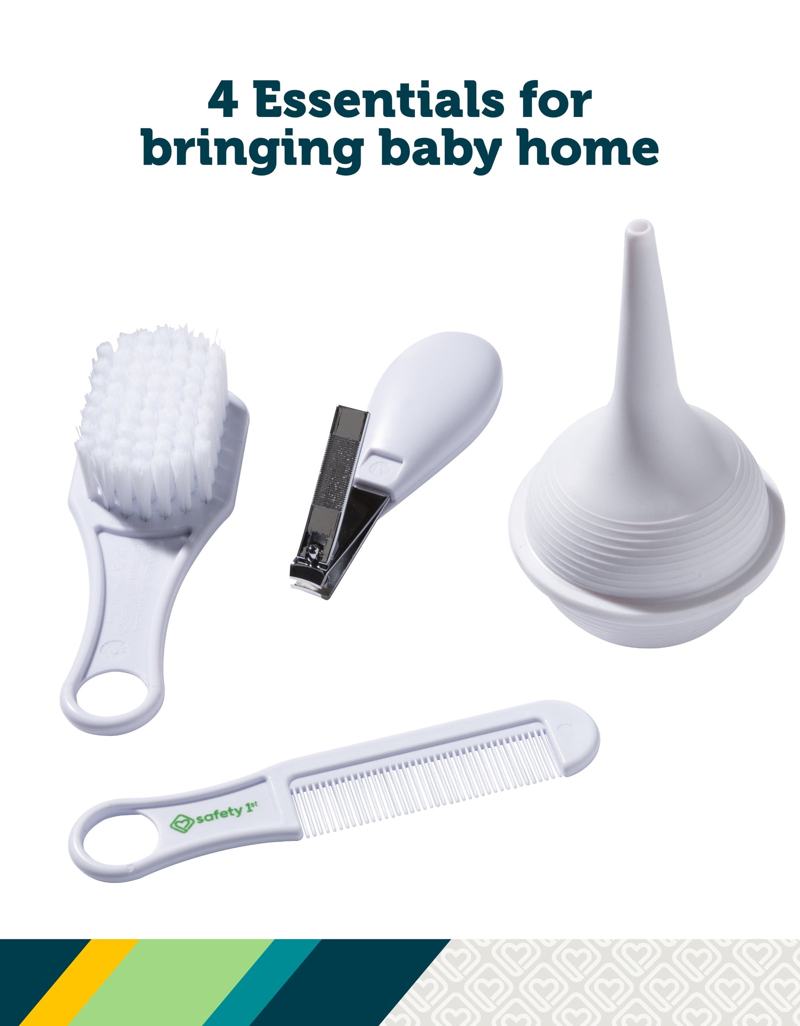Baby Care Basics 4 Piece Infant Essentials Set, White