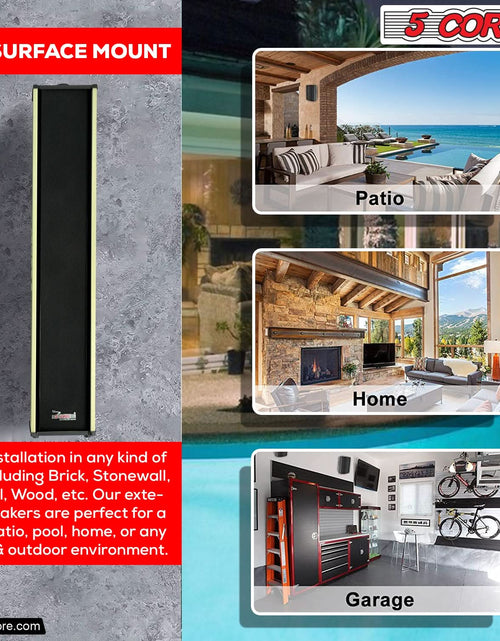 Load image into Gallery viewer, 5Core Outdoor Speakers Stereo in Wall 300W Peak Passive Home Audio System
