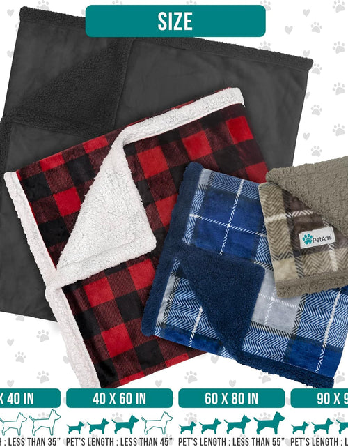 Load image into Gallery viewer, Dog Blanket, Sherpa Dog Blanket | Plush, Reversible, Warm Pet Blanket for Dog Bed, Couch, Sofa, Car
