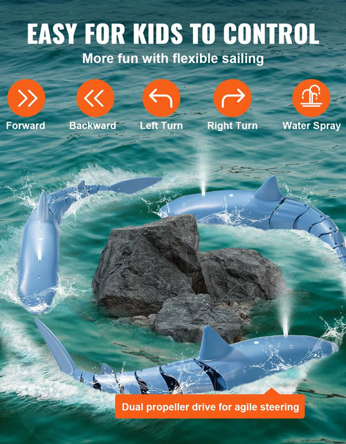 Load image into Gallery viewer, VEVOR Remote Control Shark Toy 2.4 Ghz High Speed RC Boat for Kids Adults Gift

