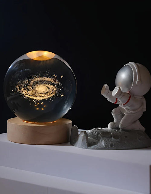 Load image into Gallery viewer, 3D Solar System Nightlight, Crystal Glass Ball Light Holiday Gifts

