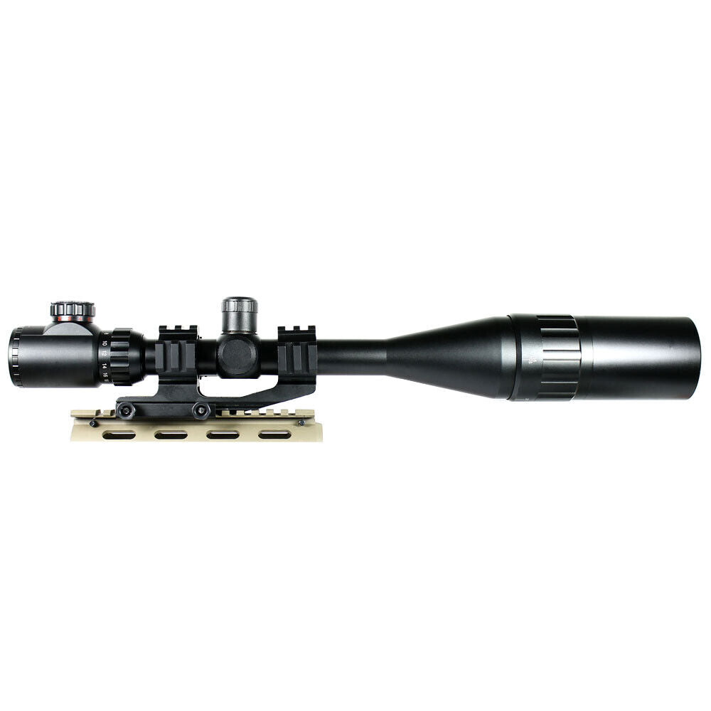 6-24X50 Hunting Rifle Scope Red Green Dual Illuminated with PEPR Mount Sunshade