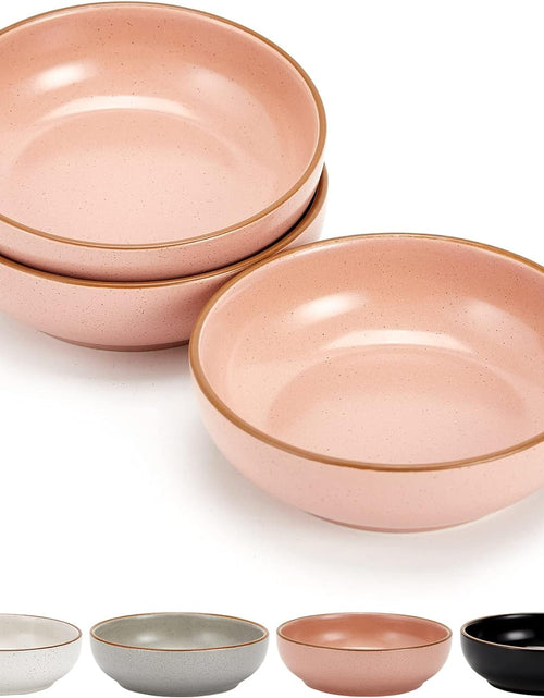 Load image into Gallery viewer, Ceramic Cat Bowls, Howise Pet Bowl Cat Dishes for Food and Water, 5.19 in Cat Food Bowl 3 Pack Pet Dishes for Cats Puppy, Matte Pink Finish
