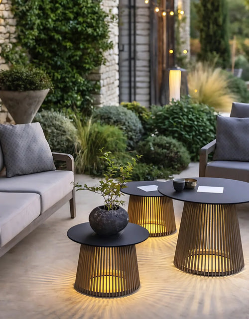 Load image into Gallery viewer, Outdoor Table with Solar Lights
