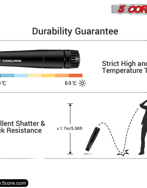 Load image into Gallery viewer, 5Core XLR Microphone Dynamic Mic Karaoke Singing Studio Microfono Handheld Mics
