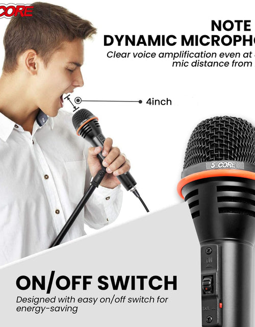 Load image into Gallery viewer, 5Core XLR Microphone Dynamic Mic Karaoke Singing Studio Mics Handheld Microfono
