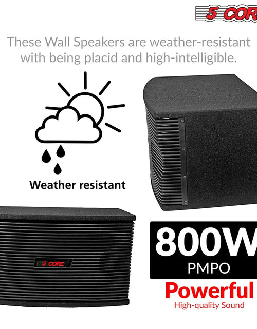 Load image into Gallery viewer, 5Core 8 Inch Car Subwoofer Box Black 800W Peak 8 Ohm Vented Trunk Speaker Sub Woofer
