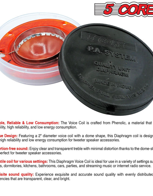Load image into Gallery viewer, 5 Core Voice Coil Diaphragm • Phenolic 2&quot; Voice Coils • for Compression Horn Driver
