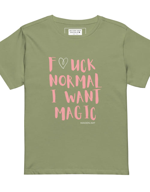 Load image into Gallery viewer, Women&#39;S T-Shirt F*CK NORMAL I WANT MAGIC Women’S High-Waisted T-Shirt
