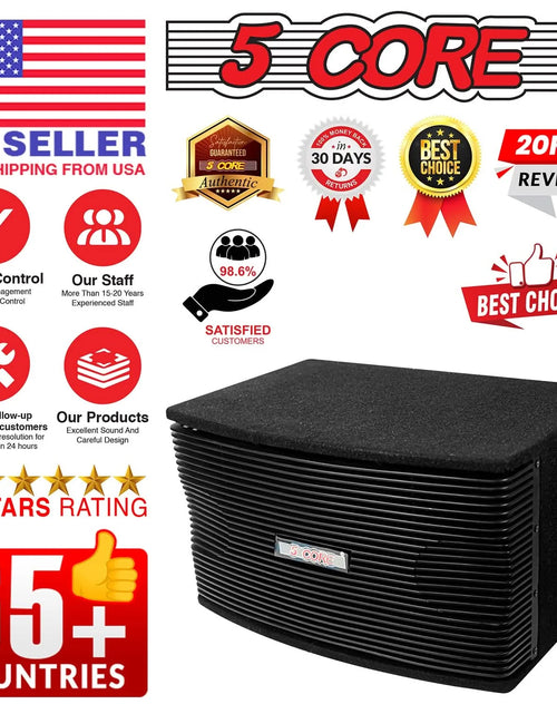 Load image into Gallery viewer, 5Core 8 Inch Car Subwoofer Box Black 800W Peak 8 Ohm Vented Trunk Speaker Sub Woofer
