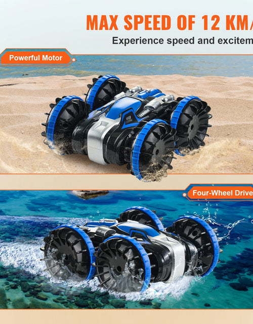 Load image into Gallery viewer, VEVOR Amphibious Remote Control Car Boat 2.4 Ghz 4WD RC Boat Kids Adults Blue

