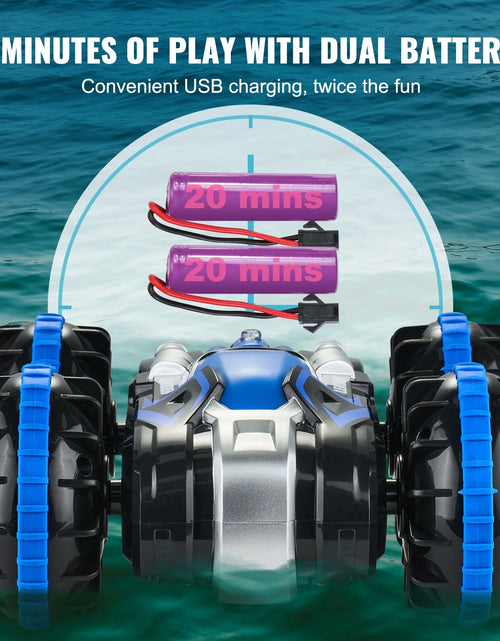 Load image into Gallery viewer, VEVOR Amphibious Remote Control Car Boat 2.4 Ghz 4WD RC Boat Kids Adults Blue
