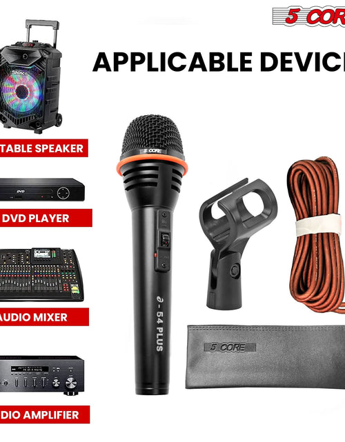 Load image into Gallery viewer, 5Core XLR Microphone Dynamic Mic Karaoke Singing Studio Mics Handheld Microfono
