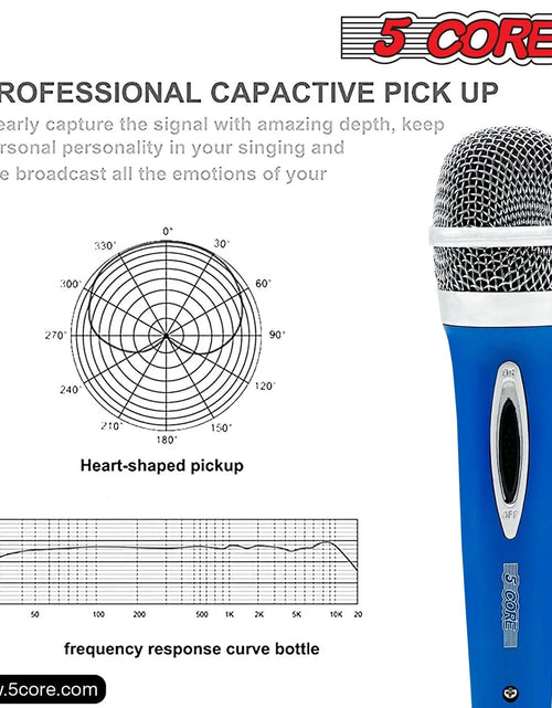 Load image into Gallery viewer, 5Core XLR Microphone Dynamic Mic Karaoke Singing Studio Mics Handheld Microfono
