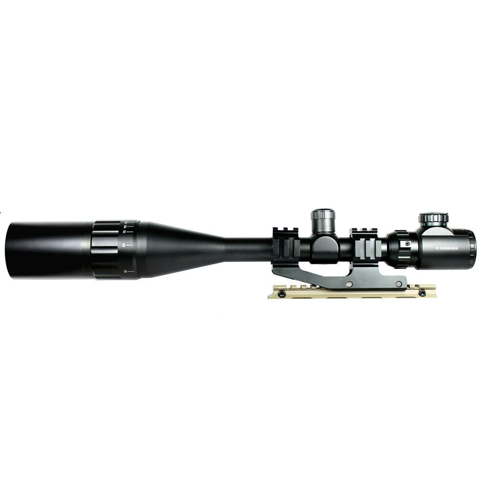 6-24X50 Hunting Rifle Scope Red Green Dual Illuminated with PEPR Mount Sunshade