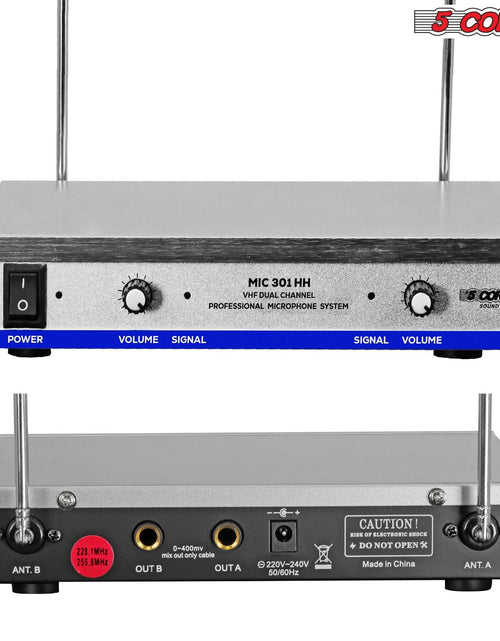 Load image into Gallery viewer, 5Core Wireless Microphones W 2 Headset Portable Mini Microfono Inalambricos + Receiver 165Ft Range
