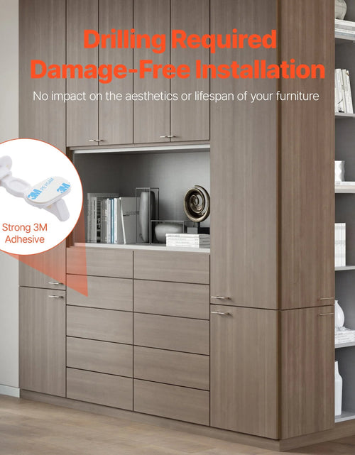 Load image into Gallery viewer, VEVOR Cabinet Latch Locks 12 Pack Child Safety Cabinet Locks Adhesive Invisible
