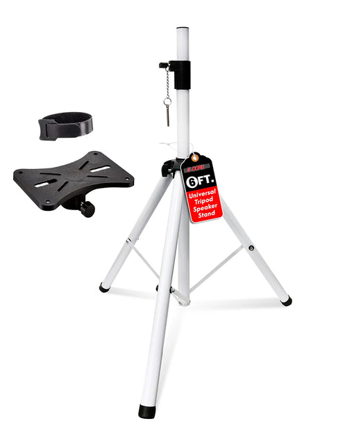 Load image into Gallery viewer, 5Core Speaker Stand Tripod Tall Adjustable 72 Inch DJ Studio Monitor Stands Pole Mount WHITE
