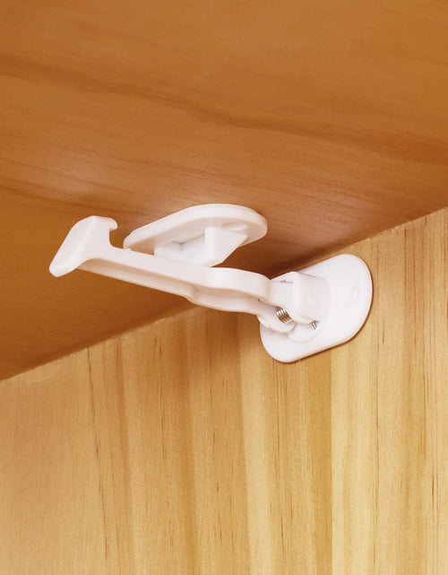 Load image into Gallery viewer, VEVOR Cabinet Latch Locks 12 Pack Child Safety Cabinet Locks Adhesive Invisible
