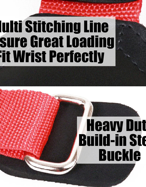 Load image into Gallery viewer, Cowhide Weight Lifting Sports Gloves Wrap Dumbbell Barbell Fitness Gym Gloves Musculation Wrist Strap Powerlifting Gym Equipment
