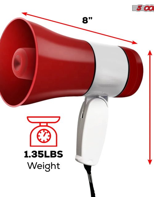 Load image into Gallery viewer, 5 Core Megaphone Bullhorn Speaker 30W Bull Horn Rechargeable Cheer Megafono 800 Yards
