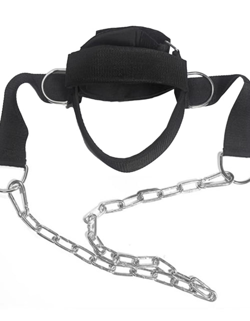 Load image into Gallery viewer, Head Neck Trainer Adjustable Neck Exerciser Head Harness Weight Lifting Belt Head Training Belt for Fitness Head Injury Recovery

