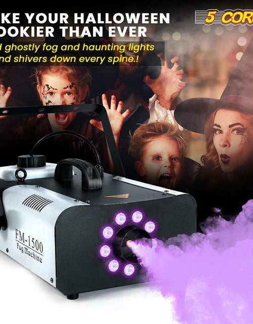 Load image into Gallery viewer, 5 Core Fog Machine Indoor Outdoor 1500W 6000CFM Fogger Smoke Machine W LED 2.5 L Tank Remote
