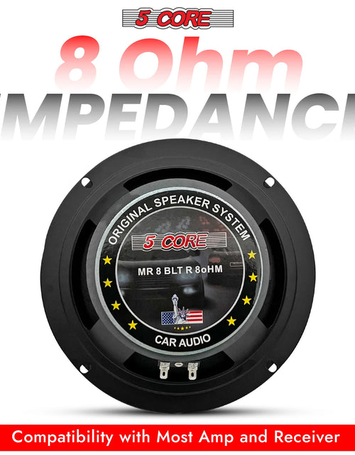 Load image into Gallery viewer, 5Core 8 Inch Midrange Door Speaker 580W PMPO Subwoofer W Aluminum Bullet 8O Sub Woofer
