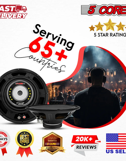 Load image into Gallery viewer, 5Core 12 Inch DJ Subwoofer Speaker 200W Peak 8Ohm Audio Replacement Sub Woofer
