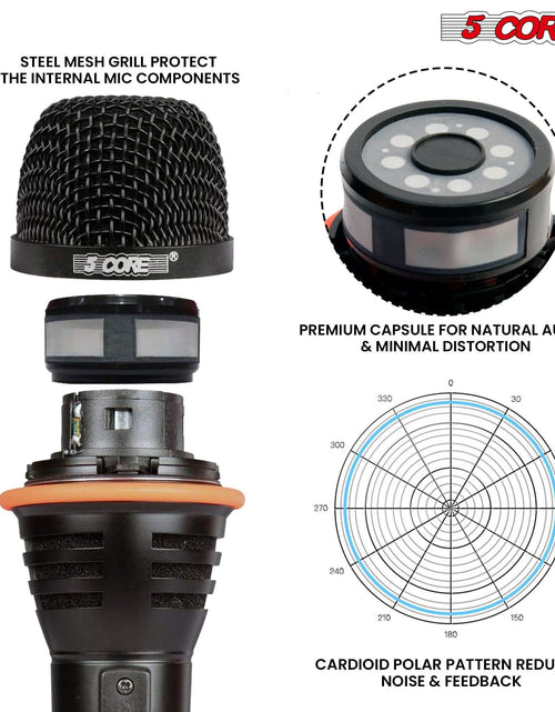 Load image into Gallery viewer, 5Core XLR Microphone Dynamic Mic Karaoke Singing Studio Mics Handheld Microfono
