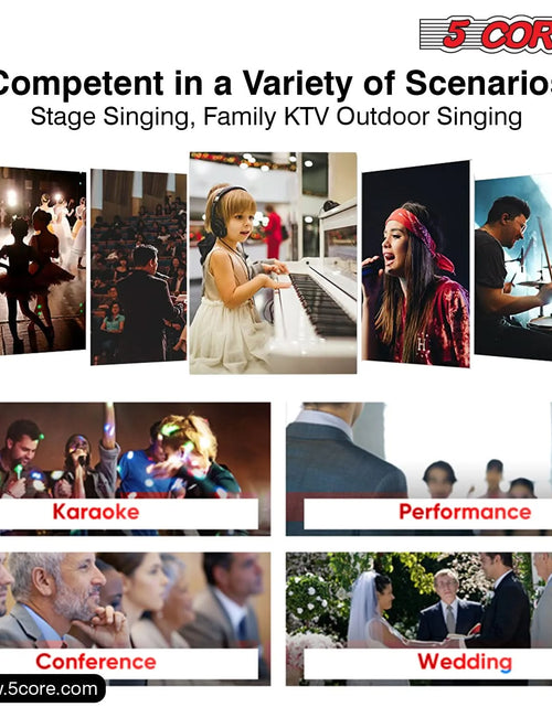 Load image into Gallery viewer, 5Core XLR Microphone Dynamic Mic Karaoke Singing Studio Microfono Handheld Mics
